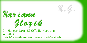 mariann glozik business card